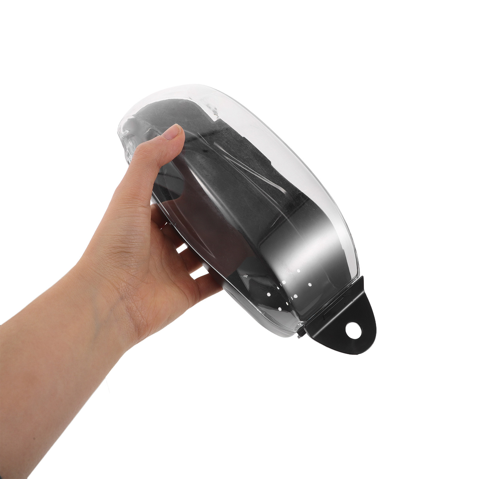 Mask Case Hard Shell - シュノーケリングマスク用ケース、携帯用ハードシェル収納ボックス、透明カバー付き、旅行用、水泳ゴーグルホルダー、防塵
