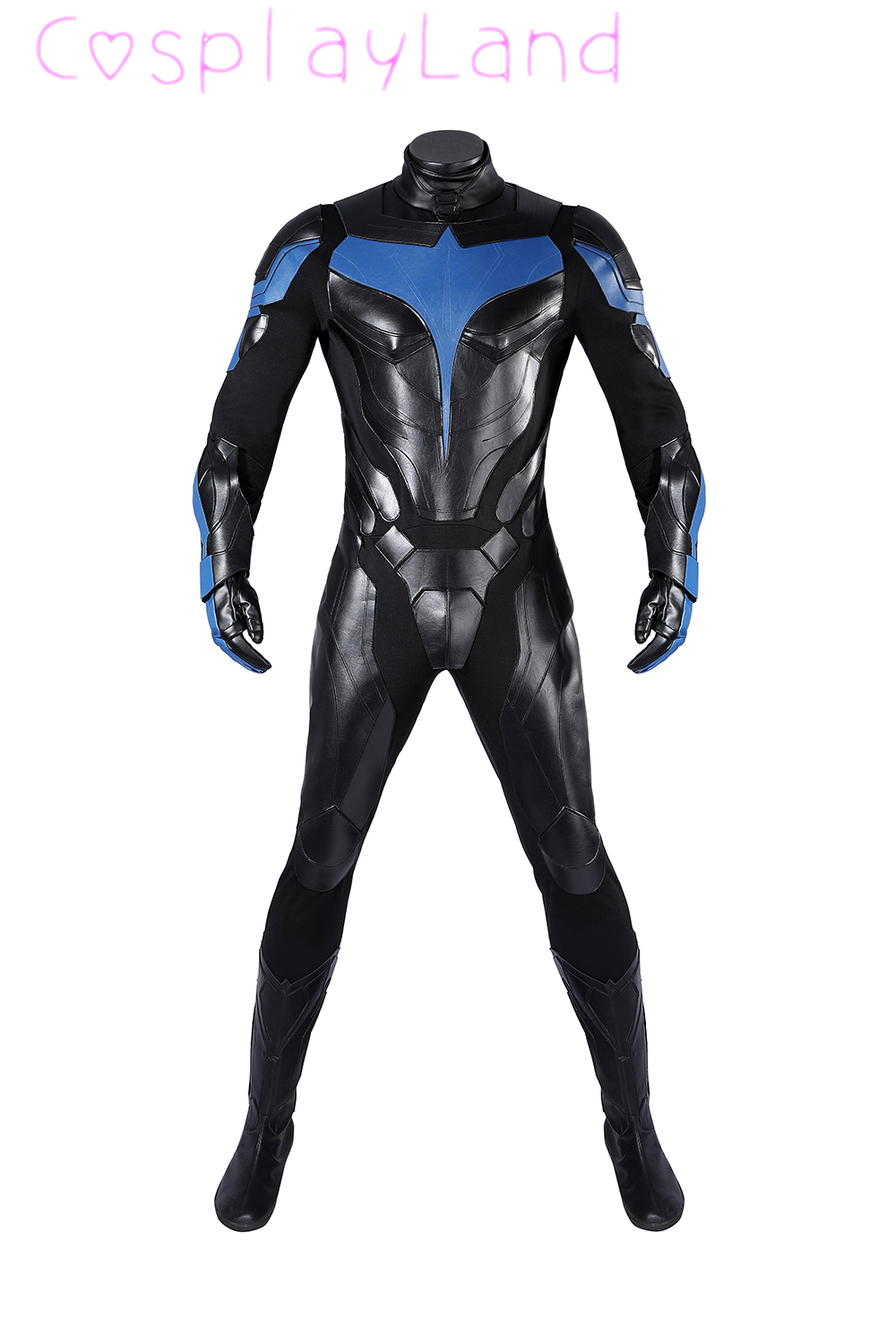 Black Face Mask Pack - ナイトコスプレディックグレイソンコスプレ衣装成人男性黒革ジャンプスーツマスクフルセット衣装カーニバルハロウィンパーティースーツ