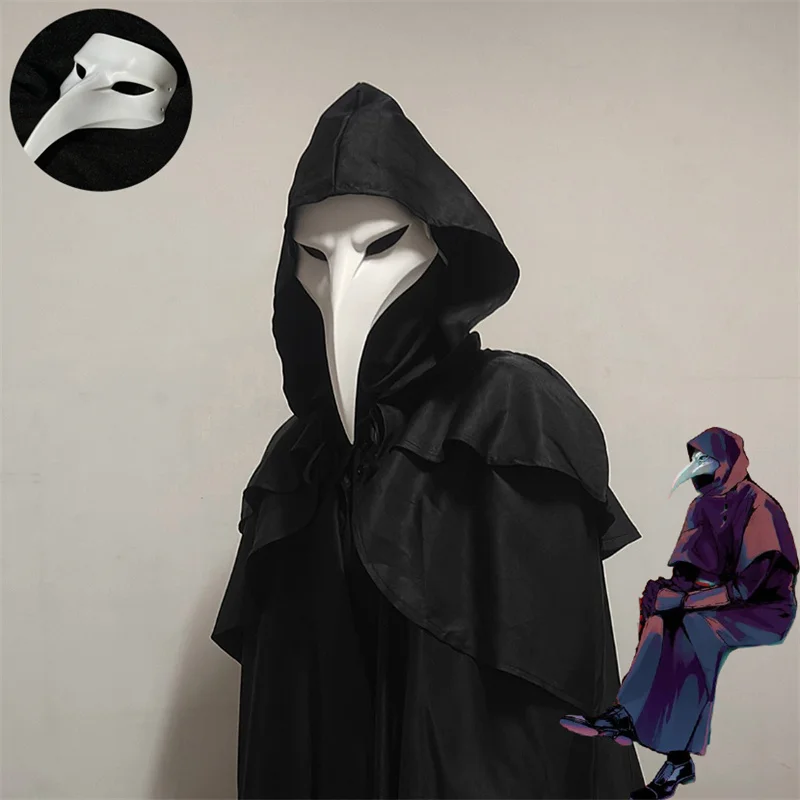 Disposable Surgical Mask - SCP財団 SCP-049-J ザ・プラグ・フェローコスプレマスク シュナーベル博士フェイスピース フルフェイスマスク ヘルメット