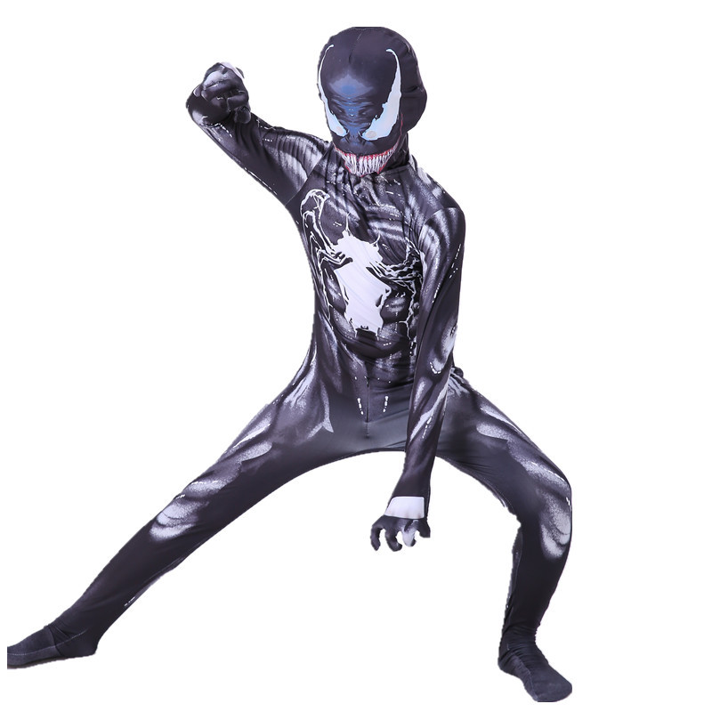 ブラックパープルヴェノムコスプレ衣装全身ジャンプスーツマスク - Black Face Mask Pack のレビューと価格