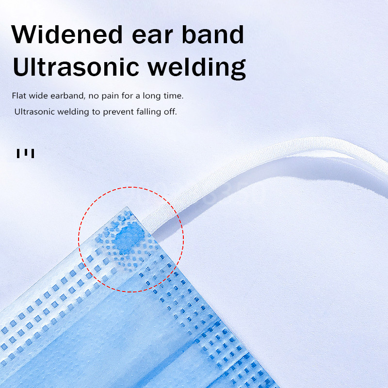 10～500個入り、使い捨て、大人用、個別包装、フィルター付 - Disposable Mask Blue のレビューと価格