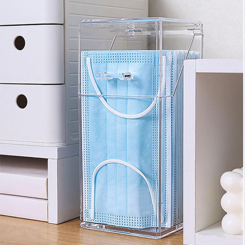 蓋付きフェイスマスクディスペンサー 縦型防塵マスク収納ボック - Face Mask Storage Box のレビューと価格