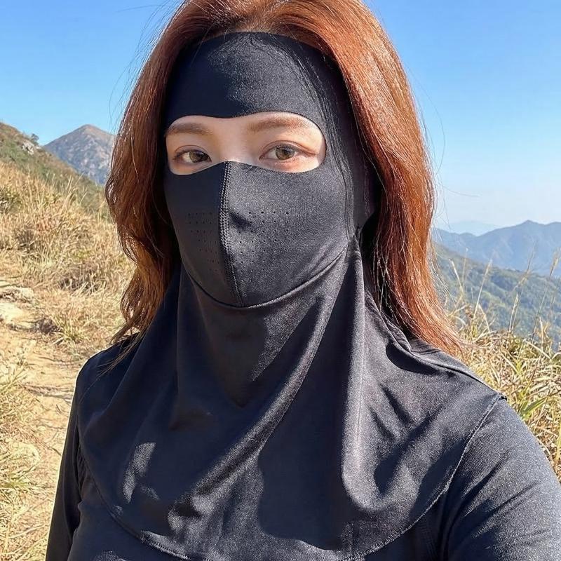 夏用通気性フェイスマスク フルカバー アイスシルク UVカッ - Sports Mask Breathable のレビューと価格